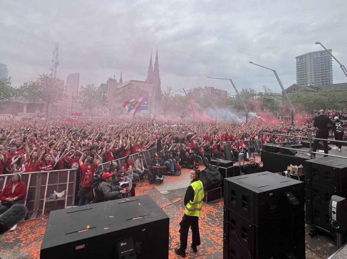 PSV huldiging: Innovatieve druktemeting door BUas en LCB